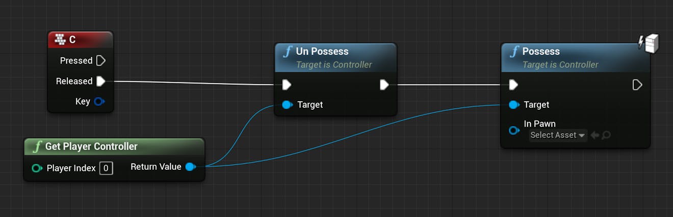 Cesium for Unreal controllers nodeSetup