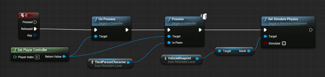 Cesium for Unreal controllers nodeSimulatePhysics