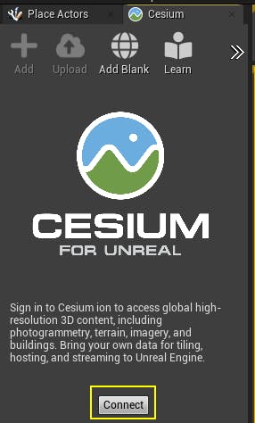 Cesium for Unreal photogrammetry connect