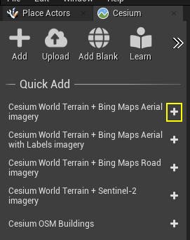 Cesium for Unreal photogrammetry quick add cwt