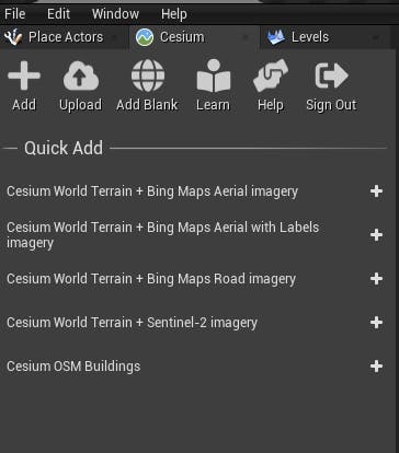 Cesium for Unreal sublevels Cesium ion