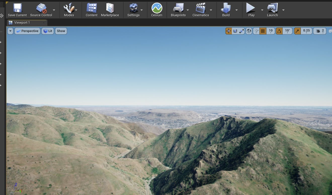 Cesium for Unreal sublevels denver foothills