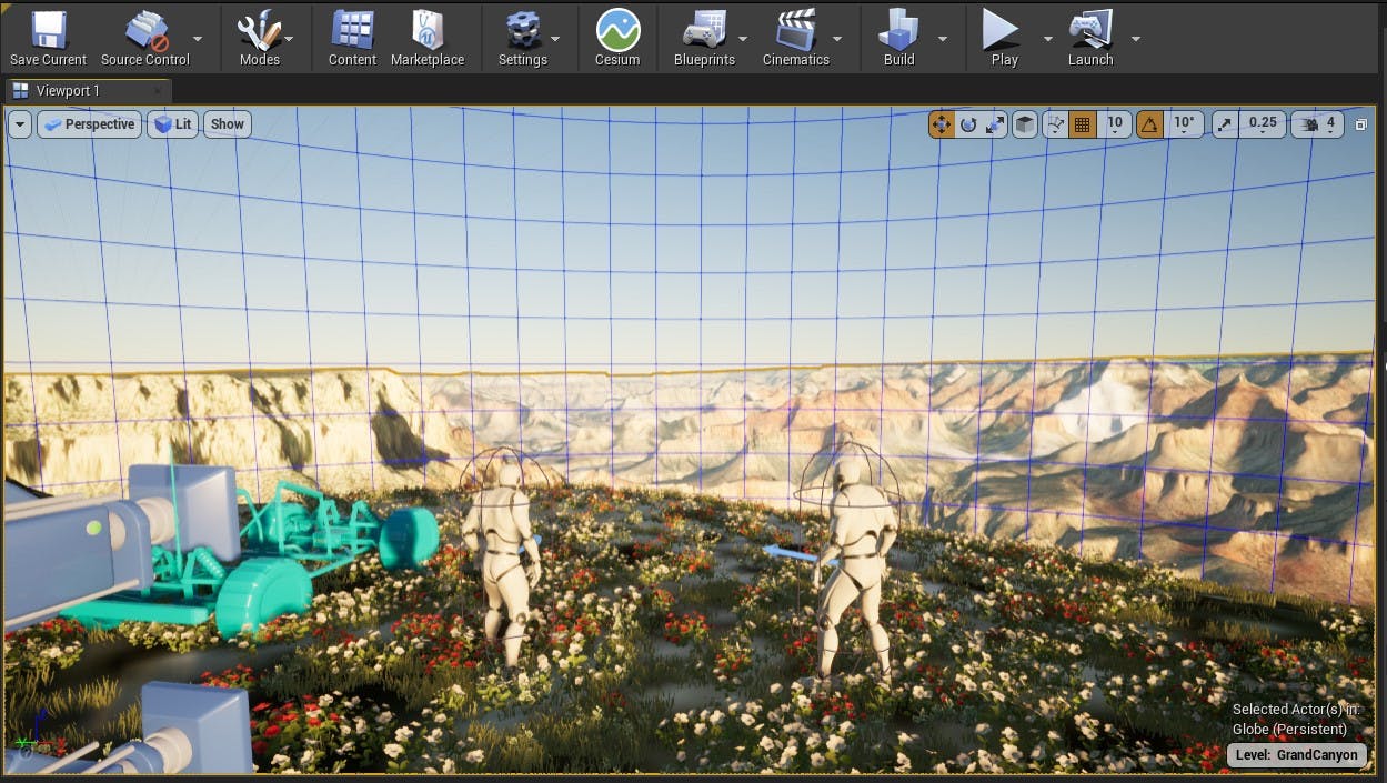 Cesium for Unreal sublevels grand canyon