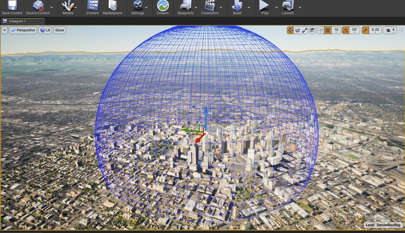 Cesium for Unreal sublevels load radius