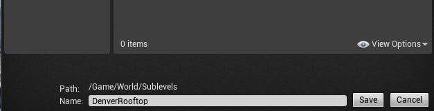 Cesium for Unreal sublevels sublevel save