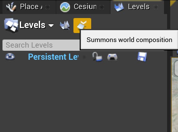 Cesium for Unreal sublevels summon comp