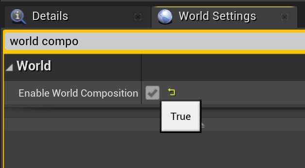 Cesium for Unreal sublevels world composition