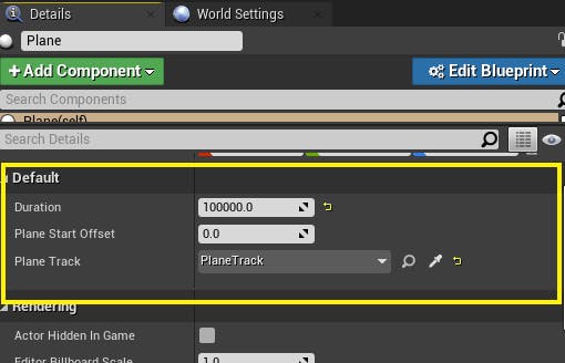 Cesium for Unreal Flight tracker planeSettings