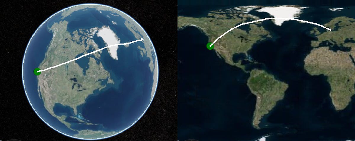 Flight tracker side by side