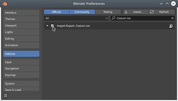 Integrating with Blender EnableAddon