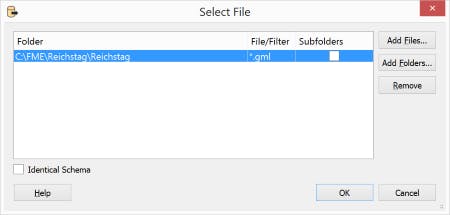 Integrating with FME selectFiles