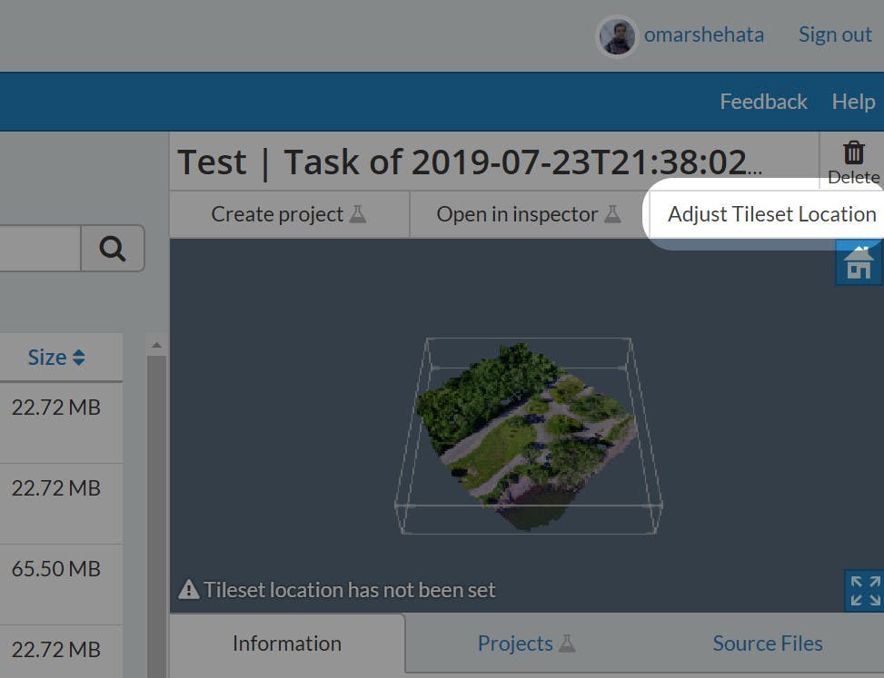 Integrating with WebODM Adjust Tileset