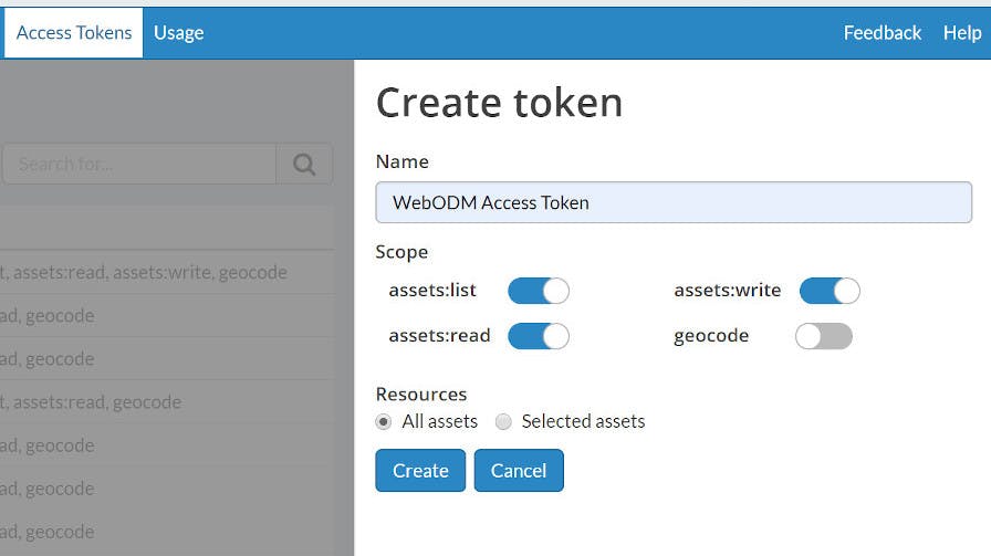 Integrating with WebODM Cesium Token permissions