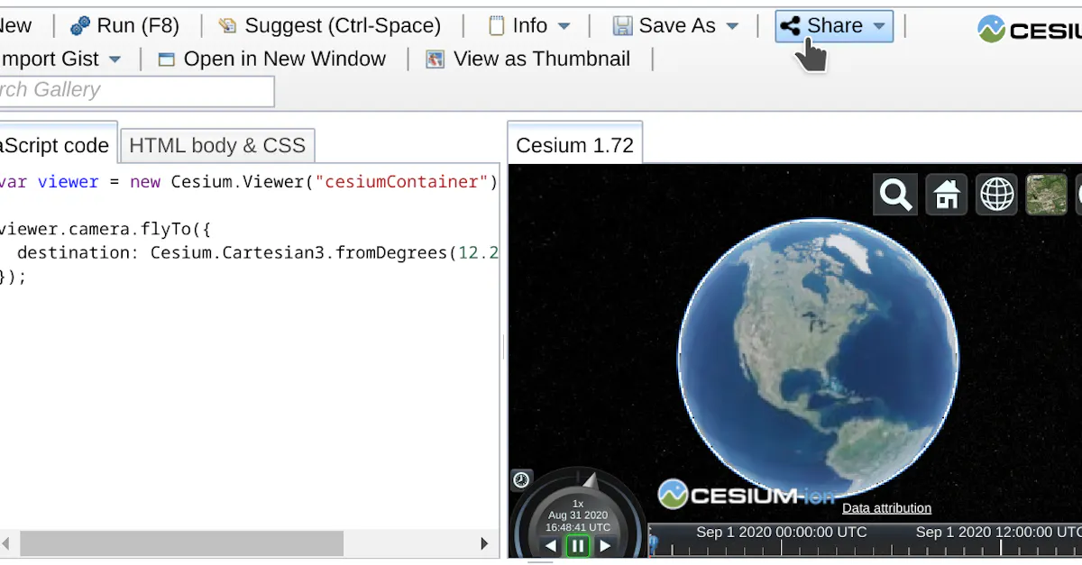 Code Examples – Cesium