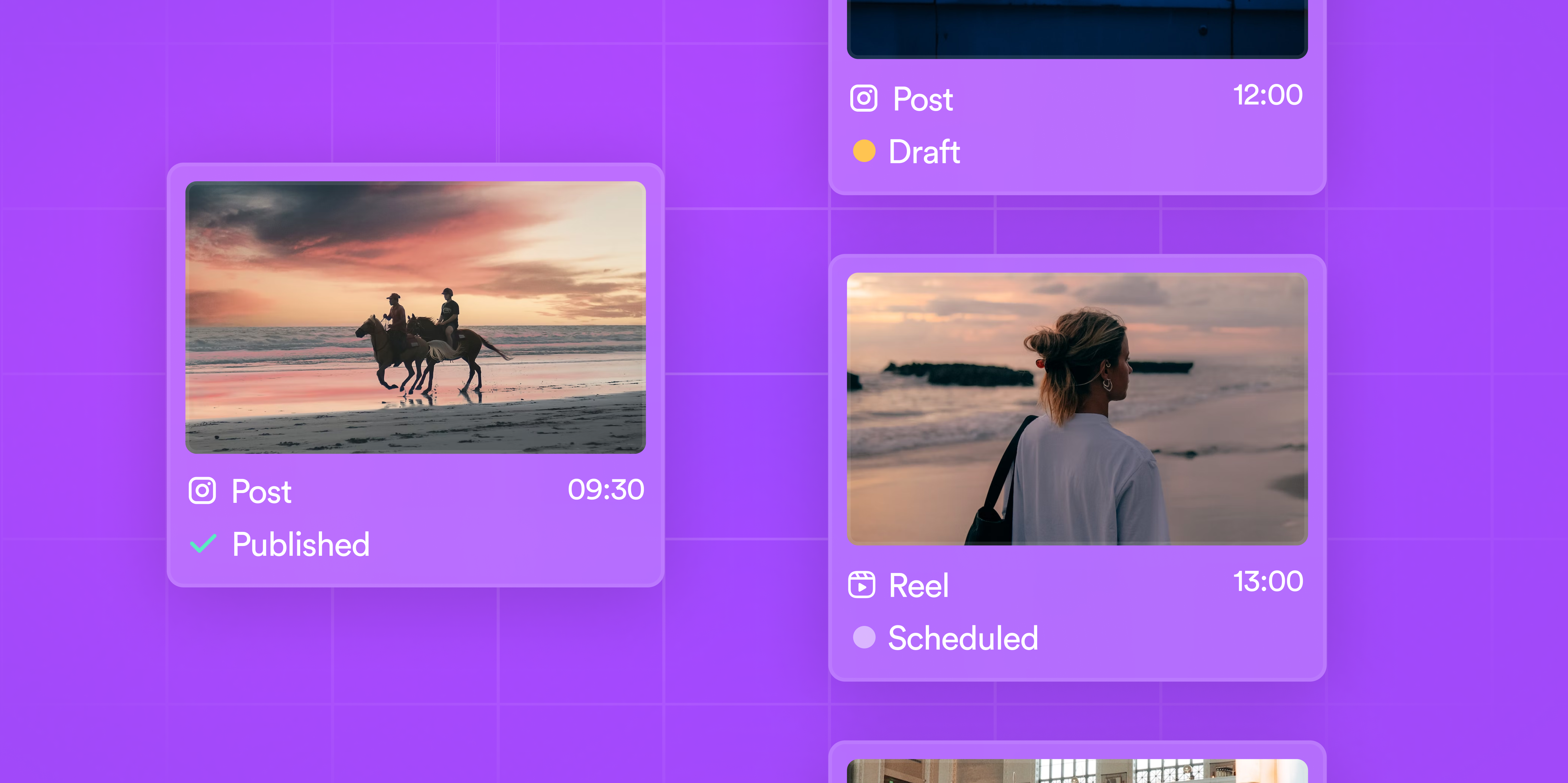 instagram pictures in cevoid scheduling tool