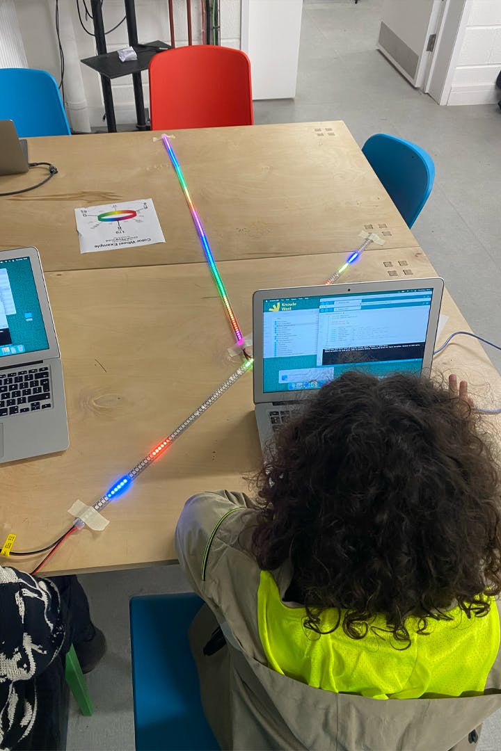 LED programming and game design workshop at The Factory, Knowle West.