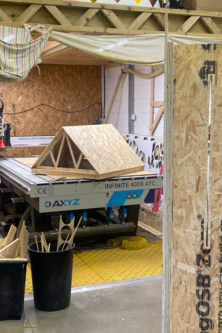 Street Lighter housing under construction by Chris Ingram at The Factory, Knowle West.