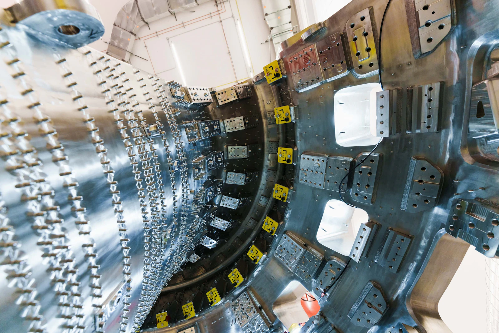 Inside one half of the vacuum vessel of Commonwealth Fusion Systems' SPARC tokamak 