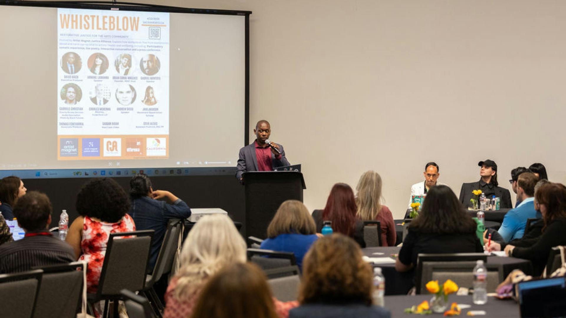 David Mack presented during the “WHISTLEBLOW: Protecting Artists from Harm in the CA Arts Community” breakout session during the 2025 CA Arts & Culture Summit.