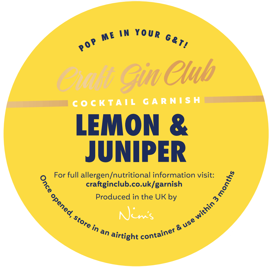 Lemon & Juniper Garnish Label