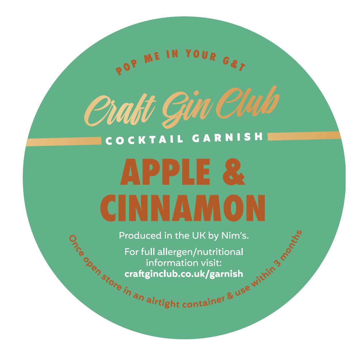 Apple & Cinnamon Garnish Label