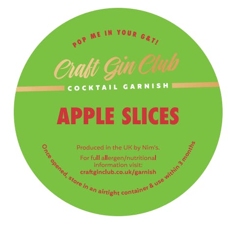 Apple Slices Garnish Label