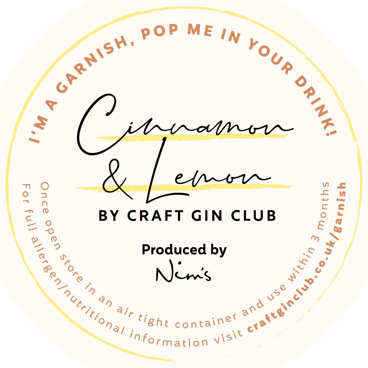 Cinnamon & Lemon Garnish Label