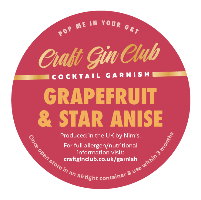 Grapefruit & Star Anise Garnish Label