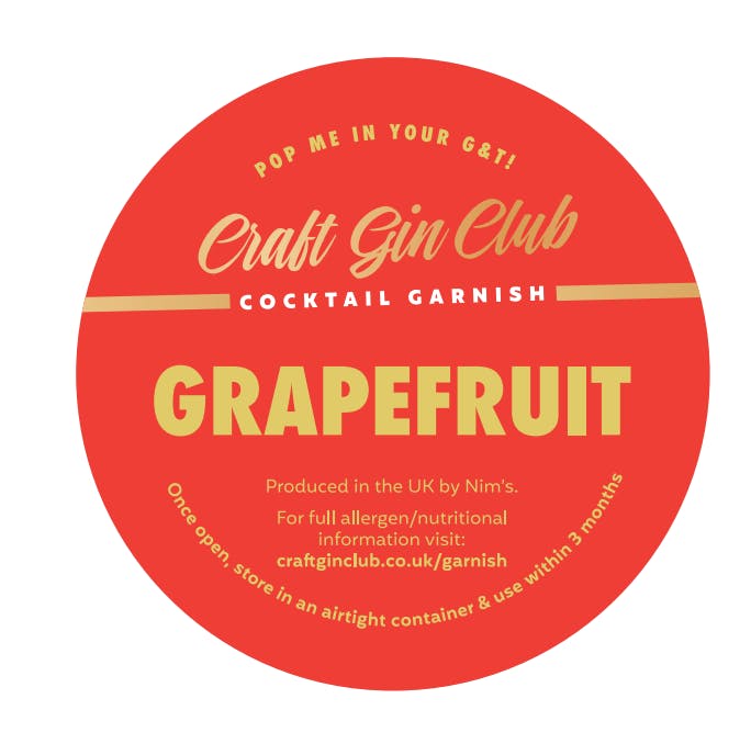 Grapefruit Garnish Label