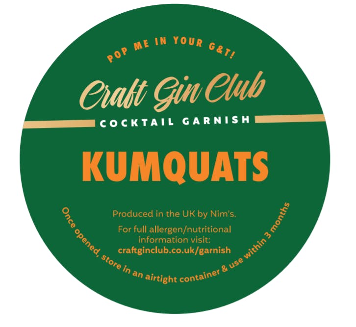 Kumquats Garnish Label