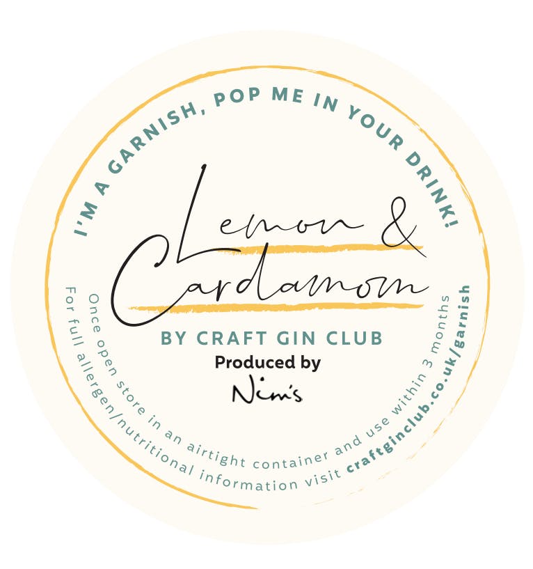 Lemon & Cardamom Garnish Label