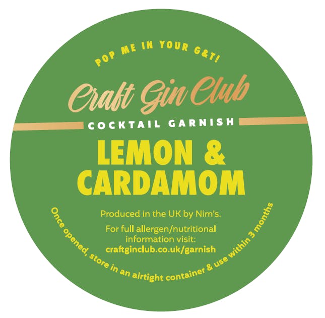 Lemon & Cardamom Garnish Label