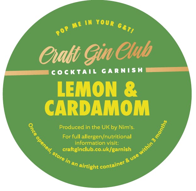 Lemon & Cardamom Garnish Label