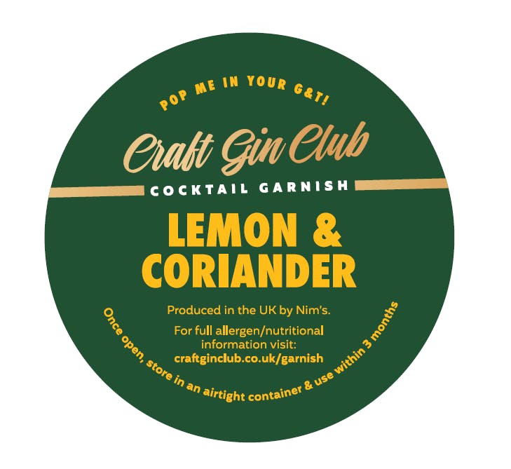 Lemon & Coriander Garnish Label