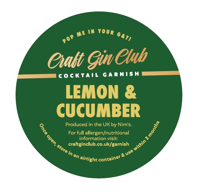 Lemon & Cucumber Garnish Label