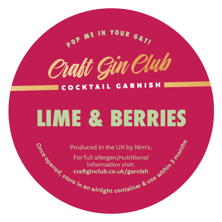 Lime & Berries Garnish Label