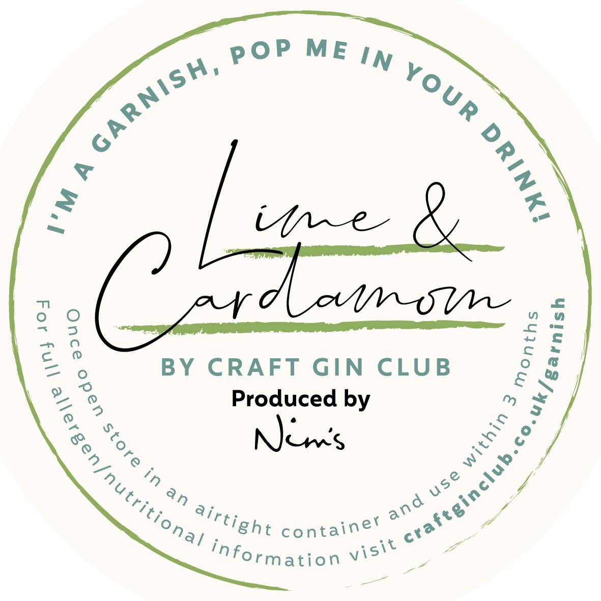 Lime & Cardamom Garnish Label