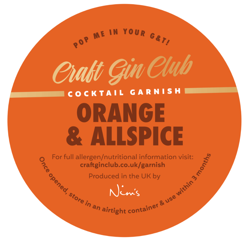 Orange & Allspice Garnish Label