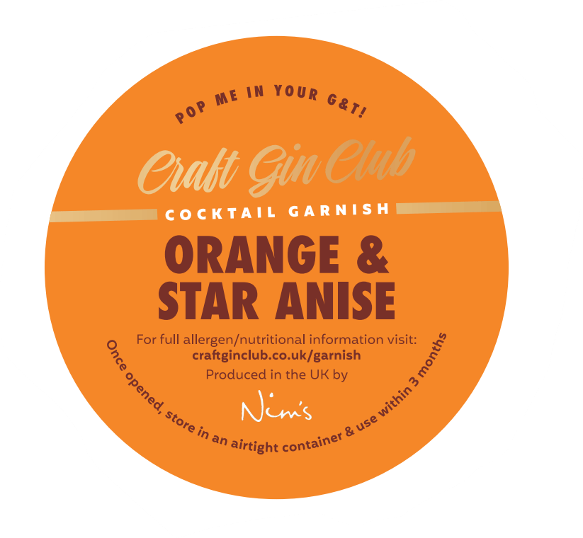 Orange & Star Anise Garnish Label