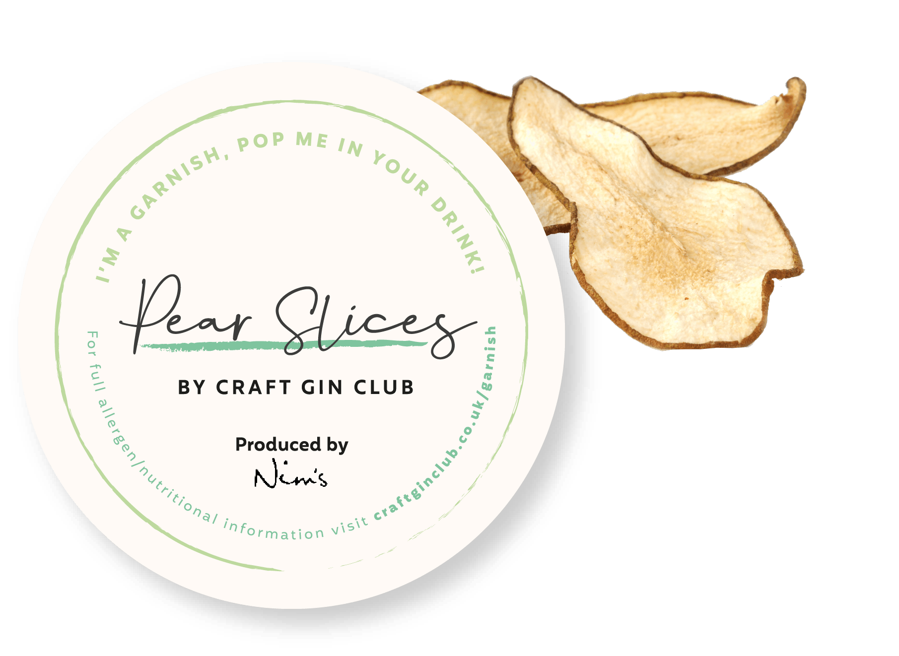 Pear Slices Garnish Label