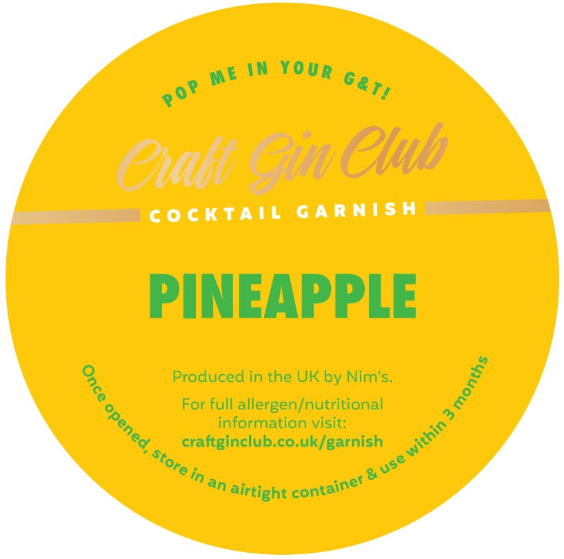 Pineapple Garnish Label