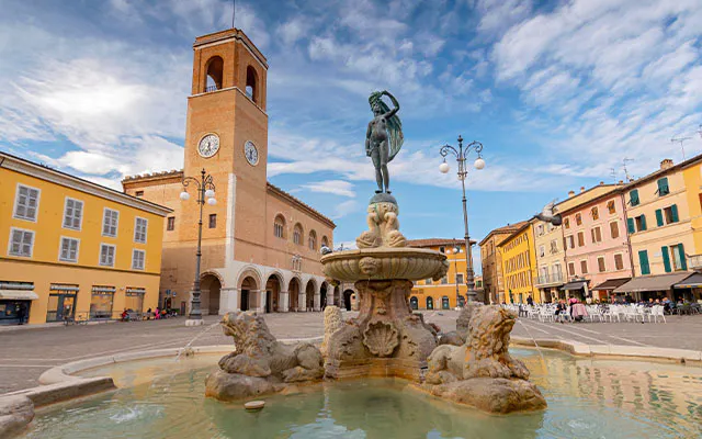 Pesaro, Italy, where Gin Mezzanotte is made