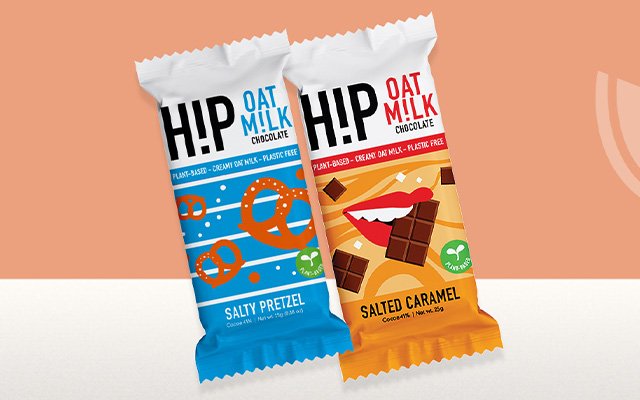 H!P  Salty Pretzel Mini Chocolate Bar or Salted Caramel Mini Chocolate Bar