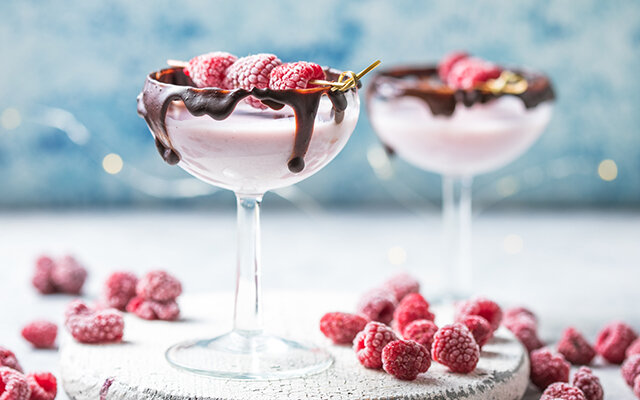 A Pink Angel gin cocktail