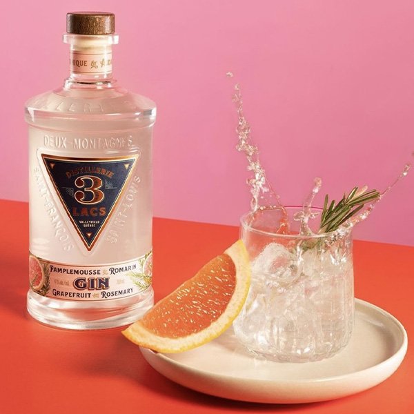 Distilleire 3 Lacs Grapefruit & Rosemary Gin