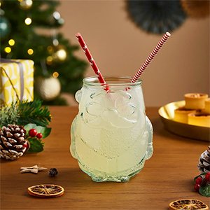 Dunelm Recycled Santa Tumbler Glass