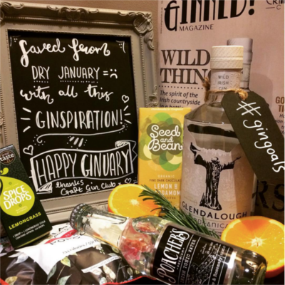 Spice drops poachers tonic and glendalough gin bottle