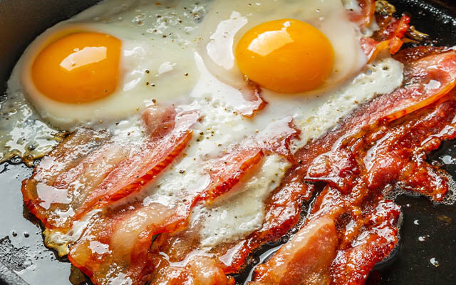 Bacon and eggs