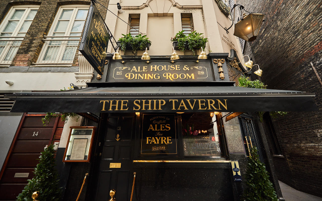 Outside the Ship tavern pub London