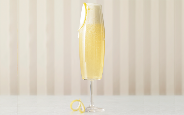 Honey bubble gin fizz cocktail